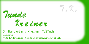 tunde kreiner business card